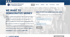 Desktop Screenshot of internationalmoneyreform.org